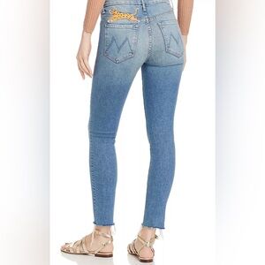 MOTHER High-Waisted Looker Ankle Fray, 
Shoot To Thrill, size 25